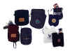 Suede & leather valuables pouches